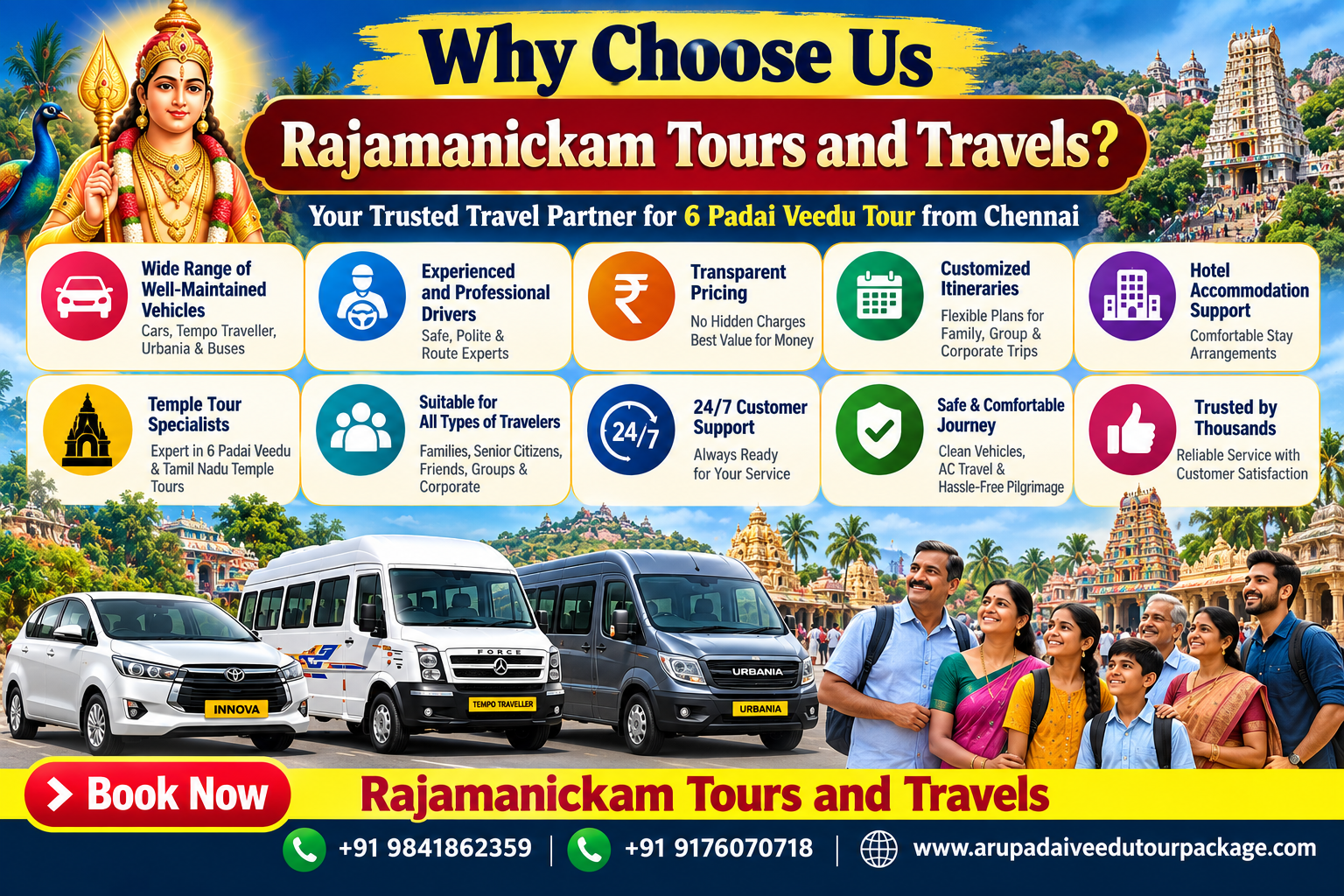 Arupadai Veedu Tour Package Price
