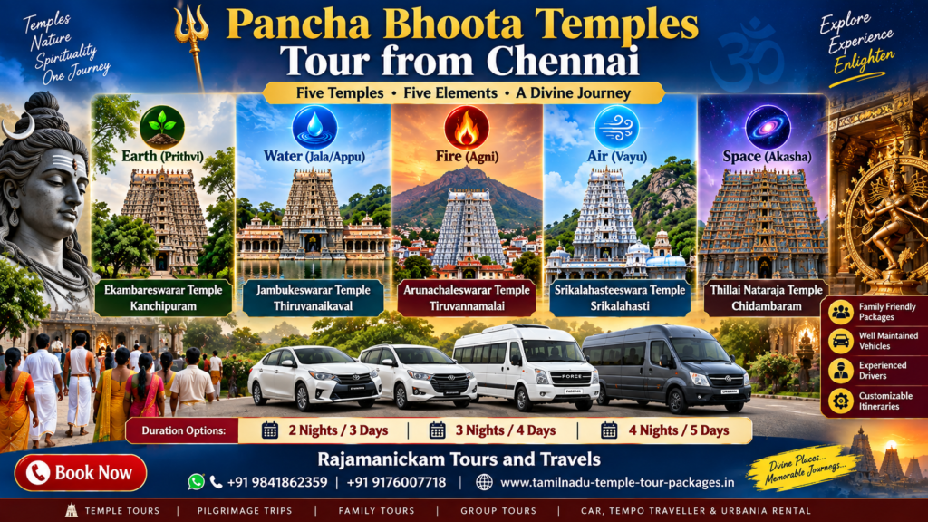 How Many Days Do You Need for a Pancha Bhoota Temples Tour from Chennai