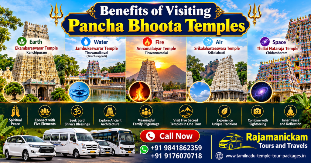 Benefits of Visiting Pancha Bhoota Temples