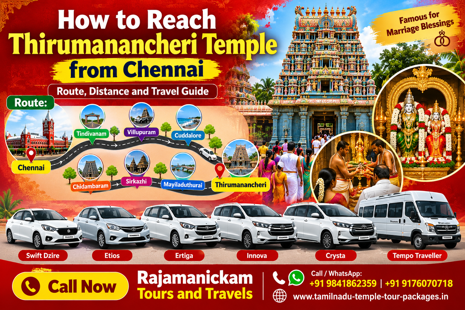 How to Reach Thirumanancheri Temple from Chennai